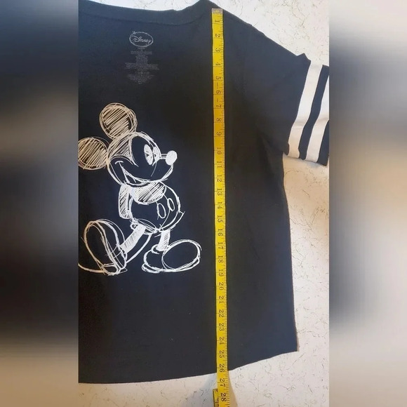 Disney Black and White Mickey Mouse Graphic Short Sleeve Tee - Picture 6 of 6